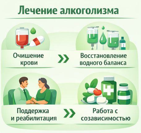 лечение алкоголизма в Бутурлиновке этапы